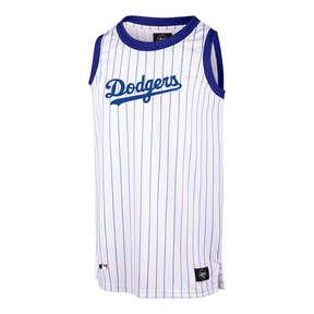 Tee-shirt 47 Brand Tank MLB Los Angeles Dodgers Pinstriped Grafton Whitewash