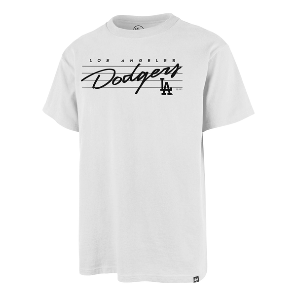 Tee-shirt 47 Brand MLB Los Angeles Dodger Downburst Echo White Wash