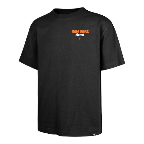 Tee-shirt 47 Brand MLB New York Mets Mens Cartoon Backer Found Black