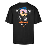 Tee-shirt 47 Brand MLB New York Mets Mens Cartoon Backer Found Black