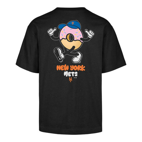 Tee-shirt 47 Brand MLB New York Mets Mens Cartoon Backer Found Black