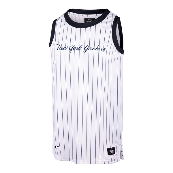 Tee-shirt 47 Brand Tank MLB New York Yankees Pinstriped Grafton White Wash