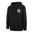 Sweat à capuche 47 Brand Ziphood MLB Newyork Yankees Imprint Helix Full Jet Black