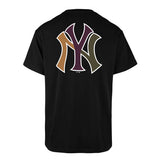 Tee-shirt 47 Brand MLB New York Yankees Split Logo Backer Echo Jet Black