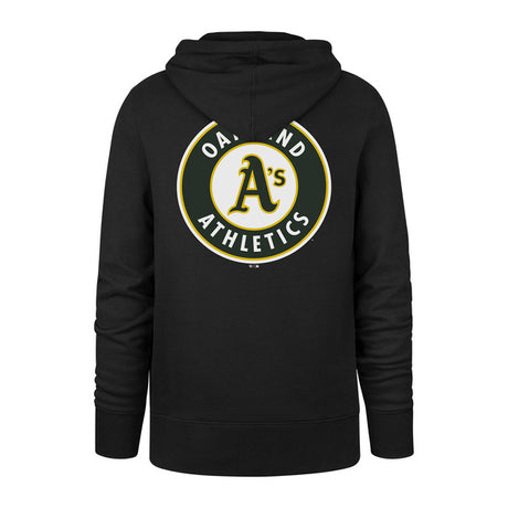 Sweat à capuche 47 Brand MLB Oakland Athletics Imprint Backer Burn Jet Black