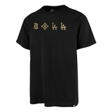 Tee-shirt 47 Brand MLB Los Angeles Dodgers Gold Foil Southside Jet Black