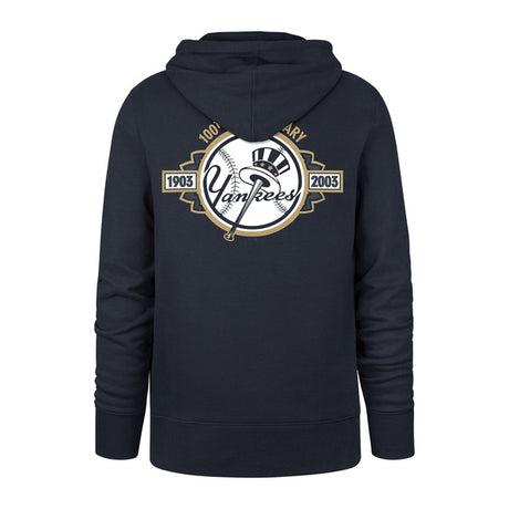 Sweat à capuche 47 Brand MLB Nyork Yankees Goldfoilbacker Melrose Fall Navy