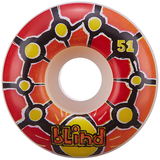 Blind Wheels (Jeu De 4) 51Mm Round Space V2 Red Orange 101A