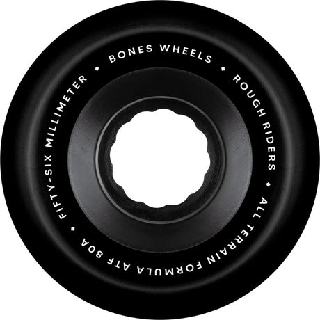 Bones Wheels (Jeu De 4) Atf 56Mm Rough Riders 80A Blk