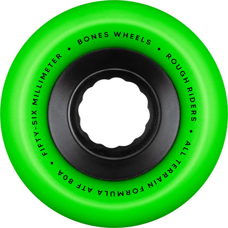 Bones Wheels (Jeu De 4) Atf 56Mm Rough Riders 80A Grn
