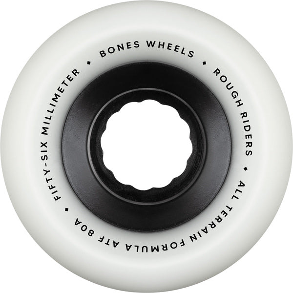 Bones Wheels (Jeu De 4) Atf 56Mm Rough Riders 80A Wht