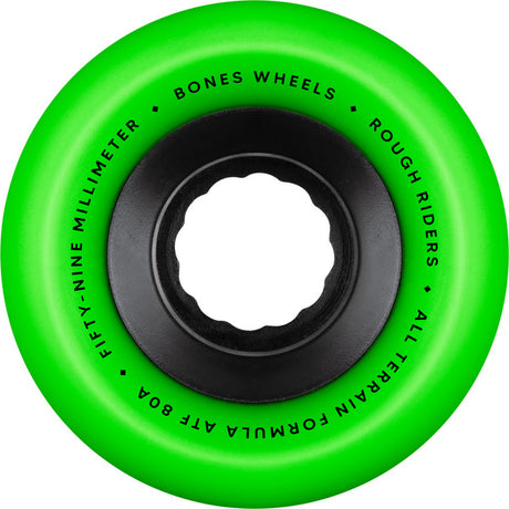Bones Wheels (Jeu De 4) Atf 59Mm Rough Riders 80A Grn