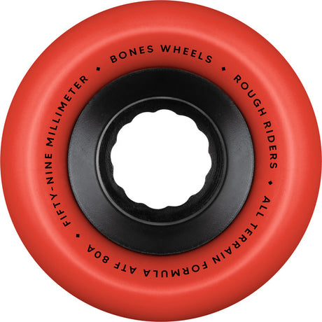 Bones Wheels (Jeu De 4) Atf 59Mm Rough Riders 80A Red