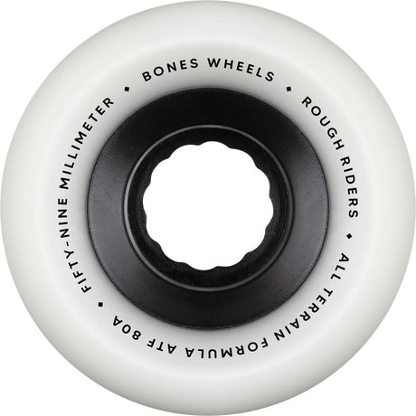 Bones Wheels (Jeu De 4) Atf 59Mm Rough Riders 80A Wht