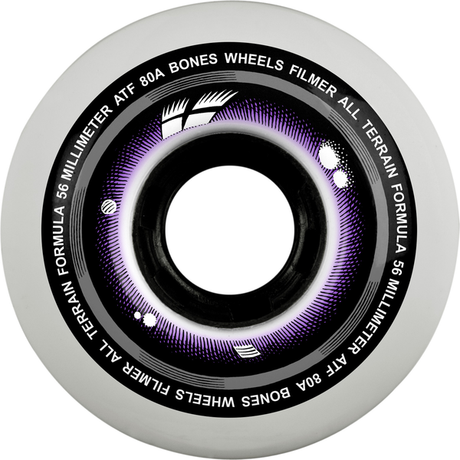 Bones Wheels (Jeu De 4) Atf 56Mm Filmers Ii 80A