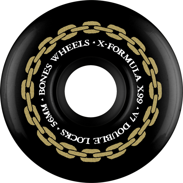 Roues de skate Bones 56 mm XF V7 99A Double Locks Black