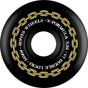 Roues de skate Bones 56 mm XF V7 99A Double Locks Black