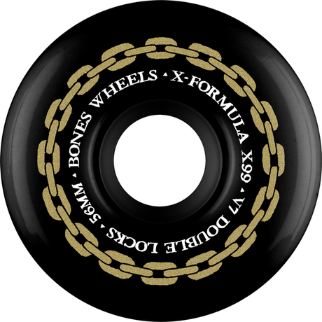 Roues de skate Bones 56 mm XF V7 99A Double Locks Black