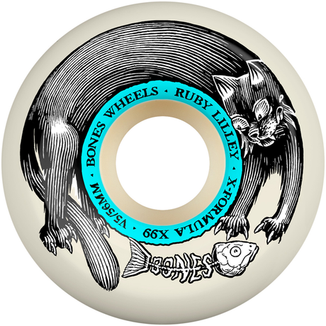 Roues de skate Bones 56 mm XF V5 99A Liley Black Cat