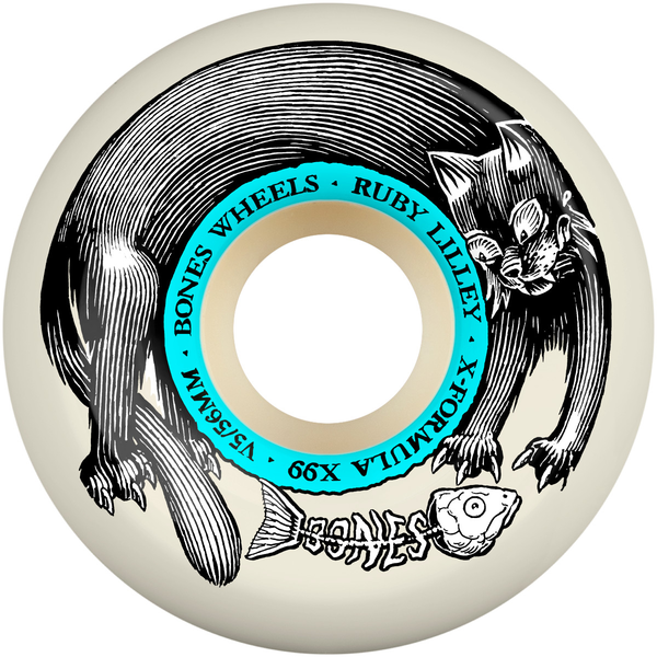 Roues de skate Bones 56 mm XF V5 99A Liley Black Cat