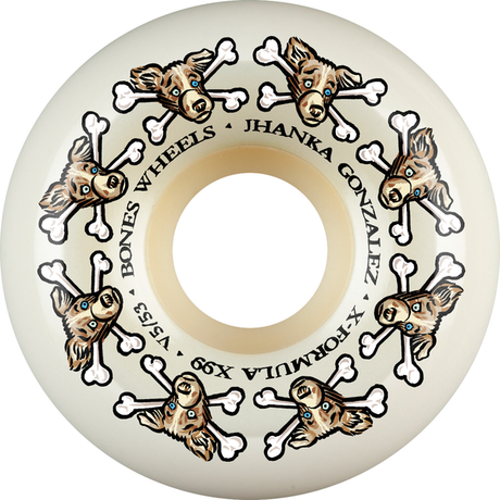 Roues de skate Bones 53 mm XF V5 99A Jhanka Vato Sidecut