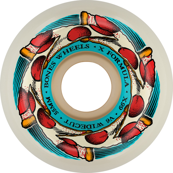 Bones Wheels (Jeu De 4) Xf 55Mm V6 Deep Dish 99A Wide-Cut