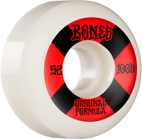 Bones Wheels (Jeu De 4) 100'S 52Mm V5 #4 White Sidecut