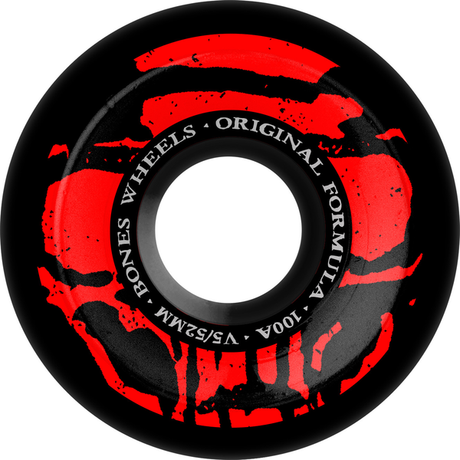 Bones Wheels (Jeu De 4) 100'S 52Mm V5 Mummy Skulls Blk 100A