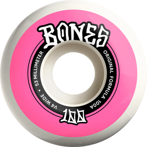 Bones Wheels (Jeu De 4) 100'S 53Mm V4 100A Wide White