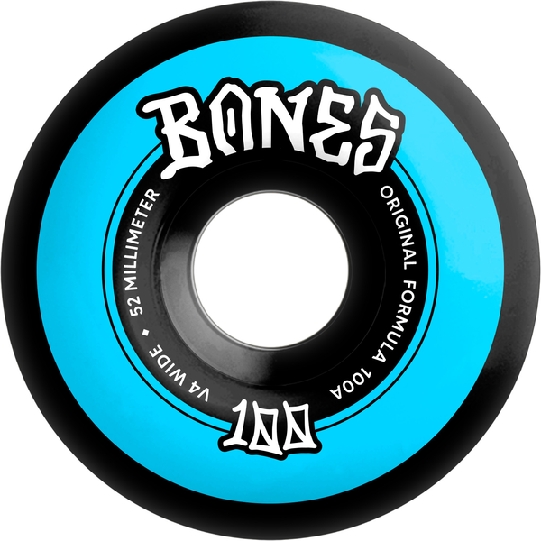 Bones Wheels (Jeu De 4) 100'S 52Mm V4 100A Black