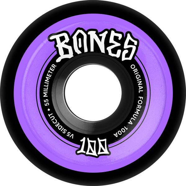 Bones Wheels (Jeu De 4) 100'S 55Mm V5 100A Black
