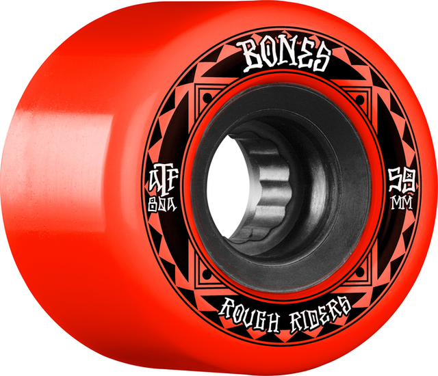 Bones Wheels (Jeu De 4) Atf 59Mm Rough Riders Runner Red 80A