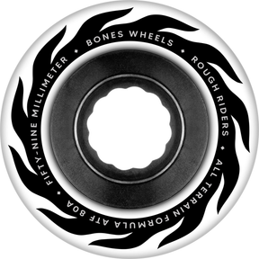 Bones Wheels (Jeu De 4) Atf 59Mm Rough Riders Flame 80A Wht