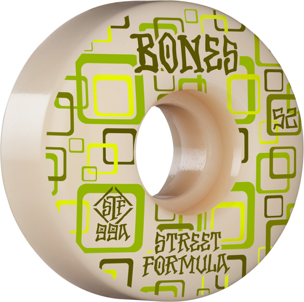 Bones Wheels (Jeu De 4) Stf 52Mm V3 Retros 99A White Slims