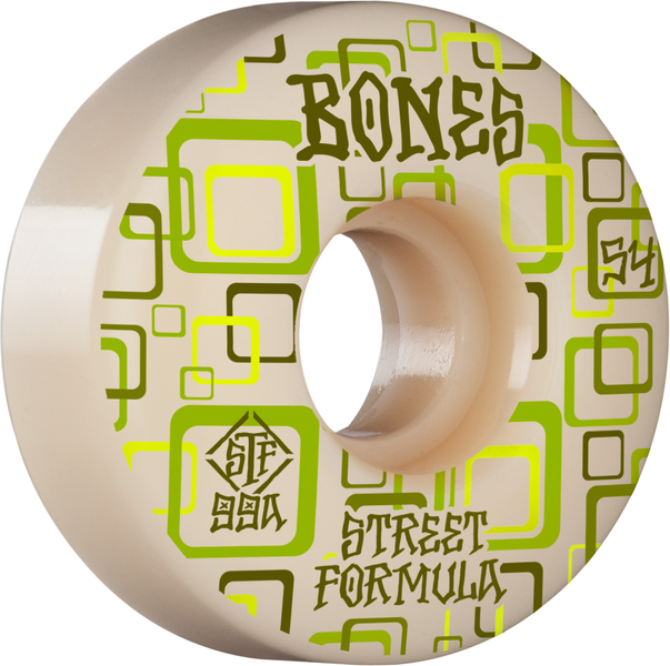 Bones Wheels (Jeu De 4) Stf 54Mm V3 Retros 99A White Slims