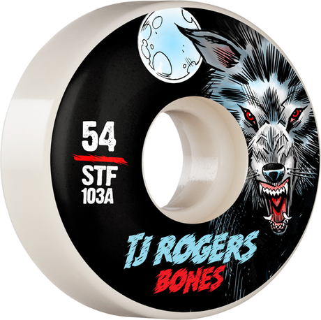 Bones Wheels (Jeu De 4) Stf 54Mm V3 Rogers Black Wolf 103A