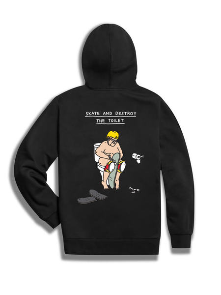 Brother Merle Sweat Destroy The Toilet Hood Black