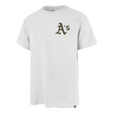 Tee-shirt 47 Brand MLB Oakland Athletics Backer Echo White Wash
