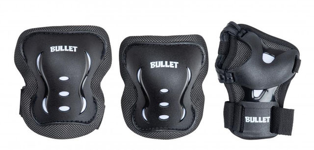 Bullet Junior Combo (Pack De Protections Enfant) Black White