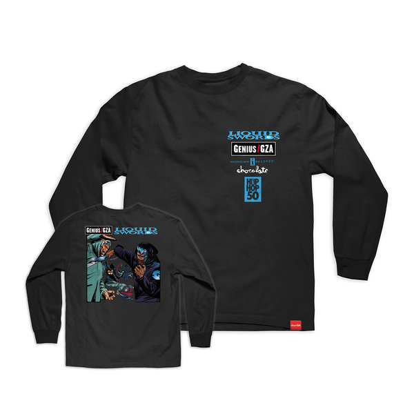 Chocolate T-Shirt Liquid Sword Ls Black