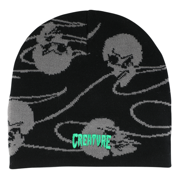 Bonnet Creature Spiral Skull Skull Black