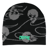 Bonnet Creature Spiral Skull Skull Black