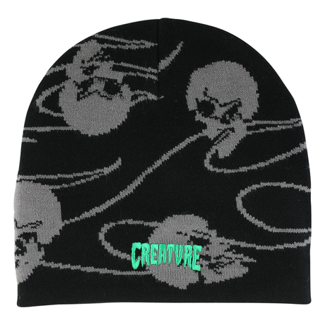 Bonnet Creature Spiral Skull Skull Black