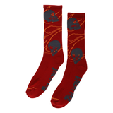 Chaussettes Creature Spiral Skull Crew Burgundy