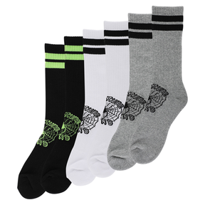 Chaussettes Creature Web Crew 3-Pack Crew Black White Grey Hthr