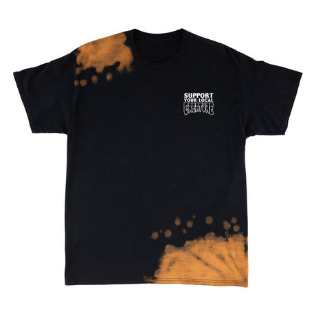 Creature T-Shirt Bonehead Flame Wash Ss Greasy Black