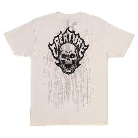 Creature T-Shirt Bonehead Flame Wash Ss Natural