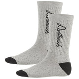 Deathwish Socks Script Heather Grey