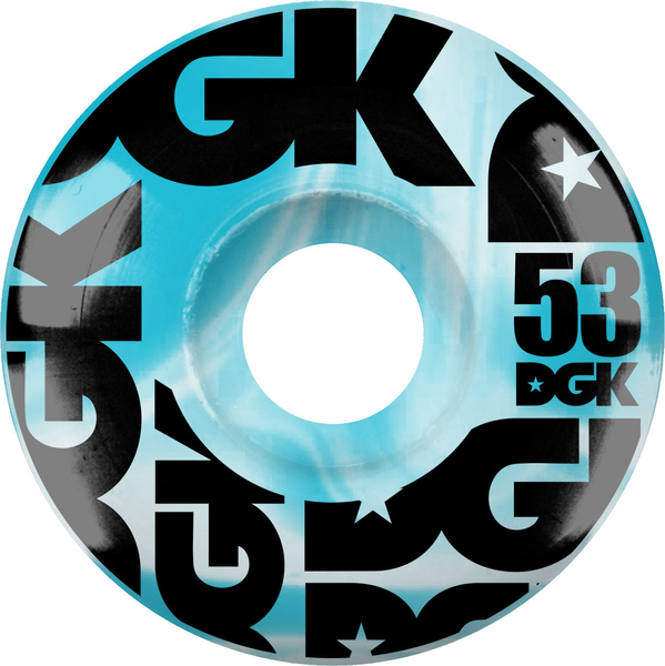Dgk Wheels (Jeu De 4) 53Mm Swirl Formula Blue 101A