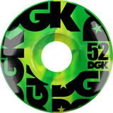Dgk Wheels (Jeu De 4) 52Mm Swirl Formula Green 101A